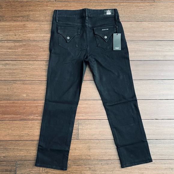 New With Tags! Hudson Midrise Straight Jean Pitch Black Size 32 US 12 - Picture 4 of 13